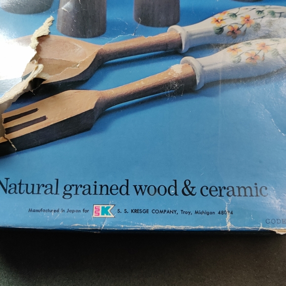 Vintage 6 Piece Salad Set Countrycore Floral S. S. Kresge Company Made in Japan - Picture 14 of 15